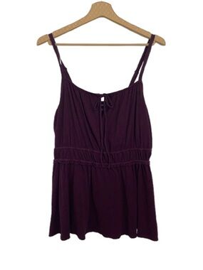 NWT Torrid Purple Tie-Front Peplum Cami Tank Top - Plus Size 1X